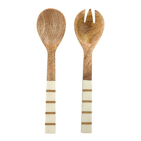 Grady Salad Server Set - Resin/Wood