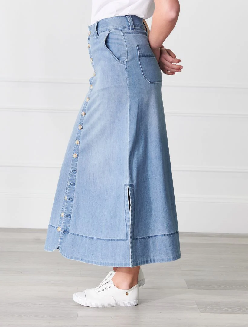 Goldie Summer Wash Denim Skirt