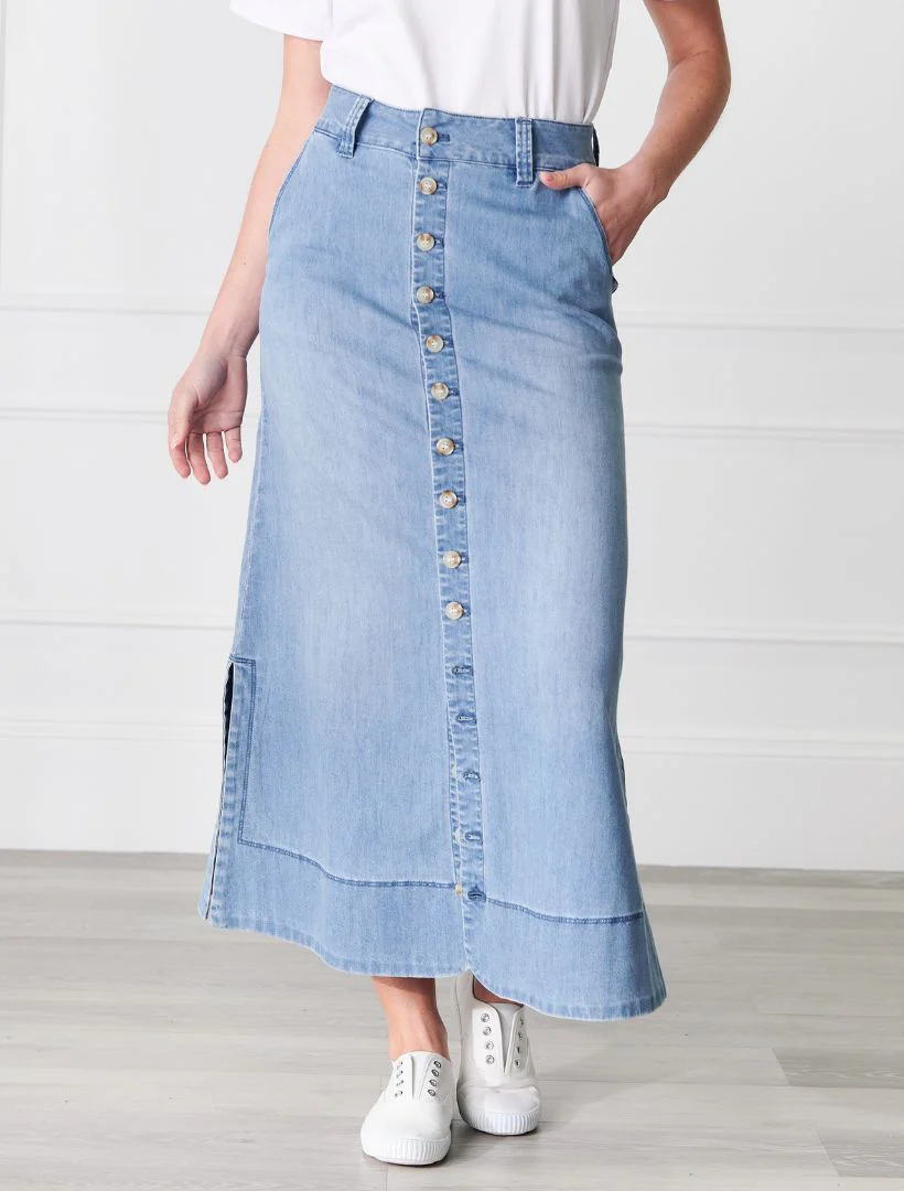 Goldie Summer Wash Denim Skirt