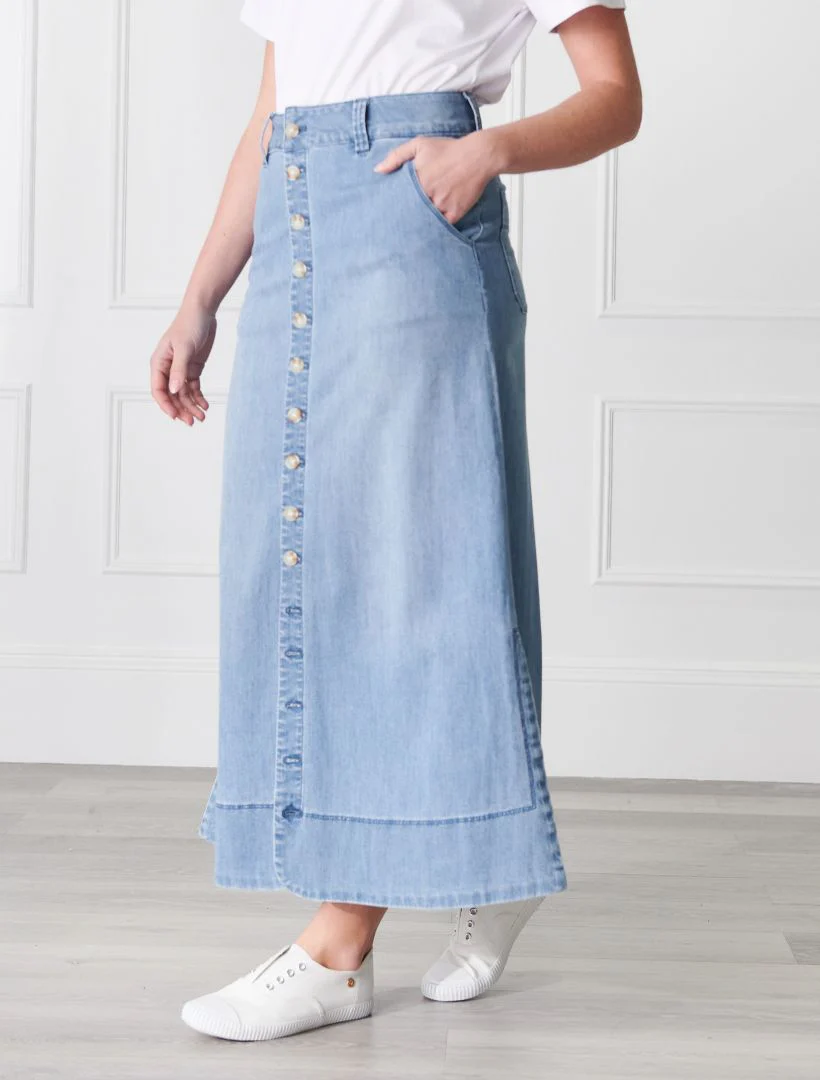 Goldie Summer Wash Denim Skirt