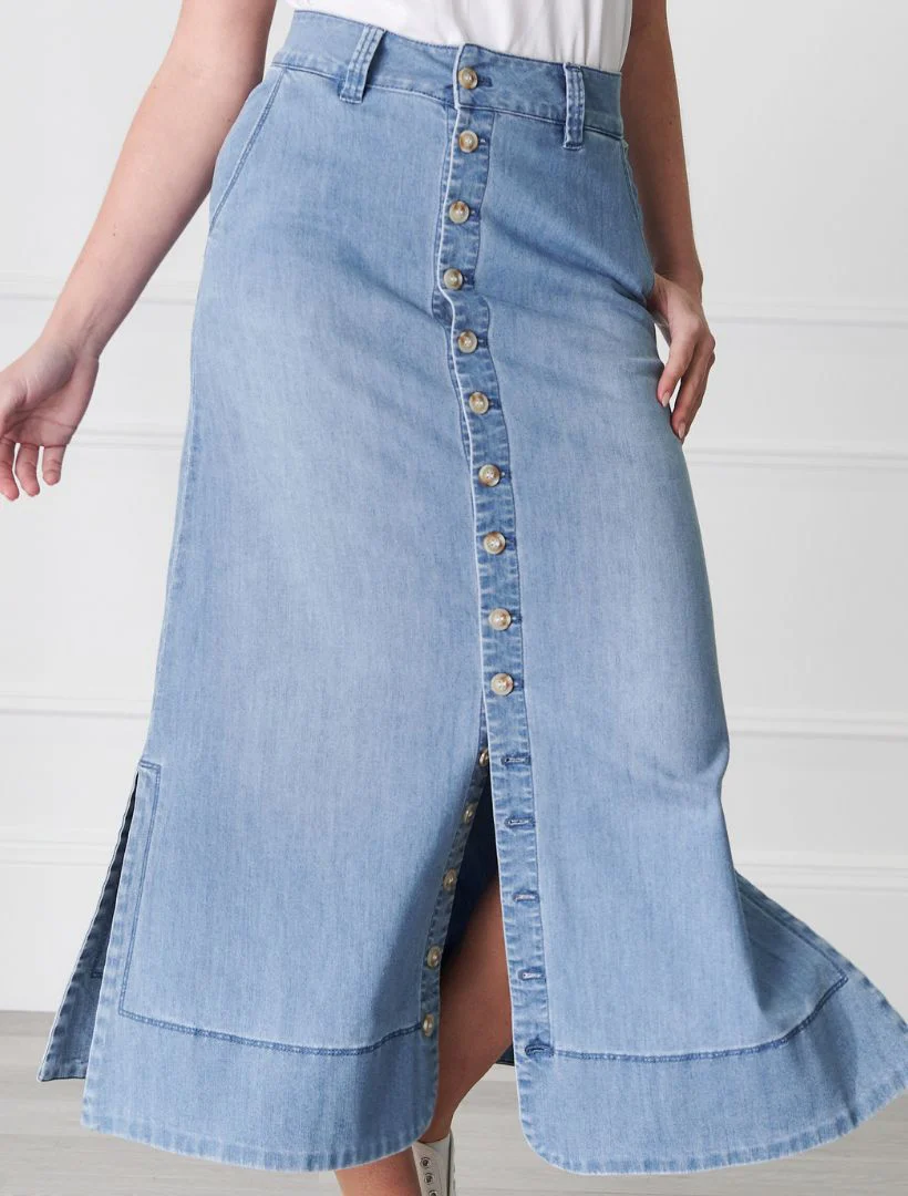 Goldie Summer Wash Denim Skirt