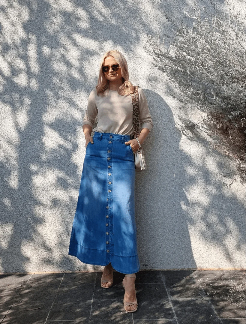 Goldie Summer Wash Denim Skirt