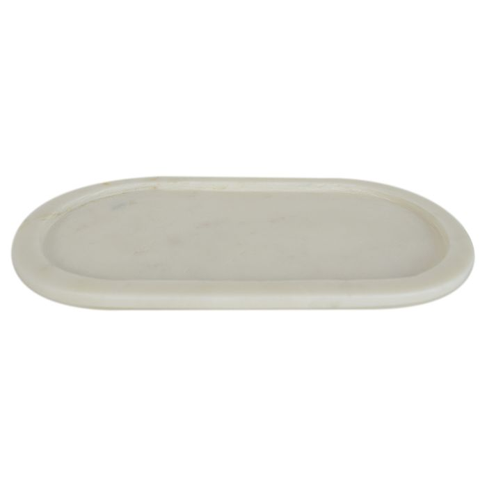 Marble Rounded Tray - White