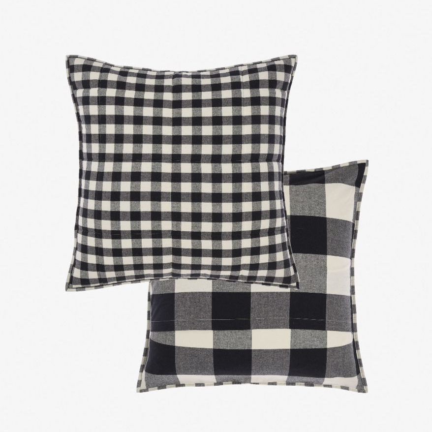 Wren European Pillowcase - Black