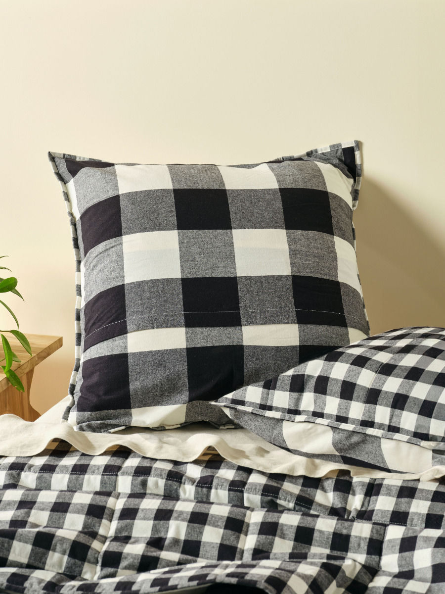 Wren European Pillowcase - Black