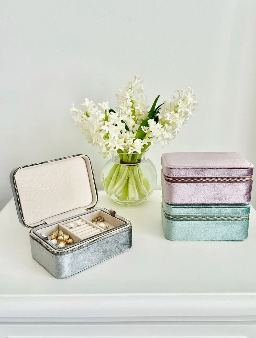 Rectangle Jewellery Case - Silver
