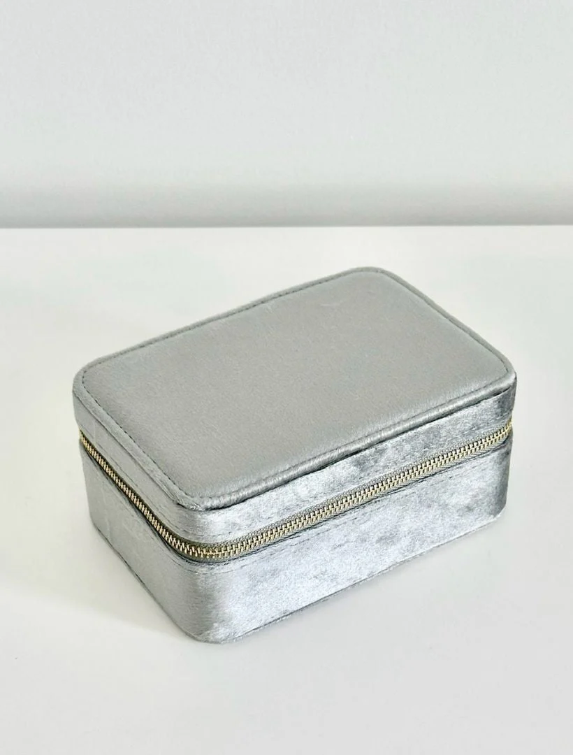 Rectangle Jewellery Case - Silver