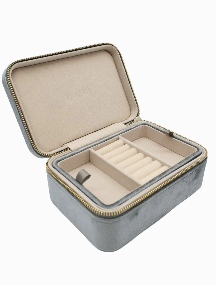 Rectangle Jewellery Case - Silver