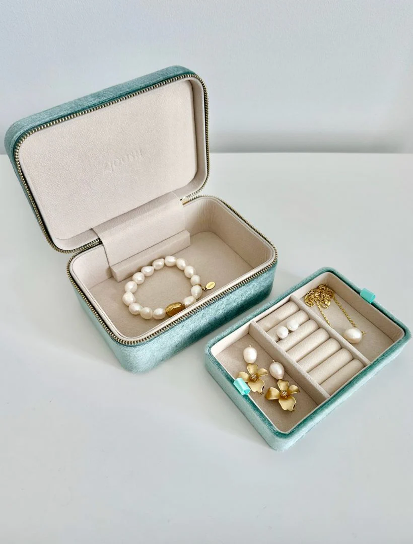 Rectangle Jewellery Case - Sage