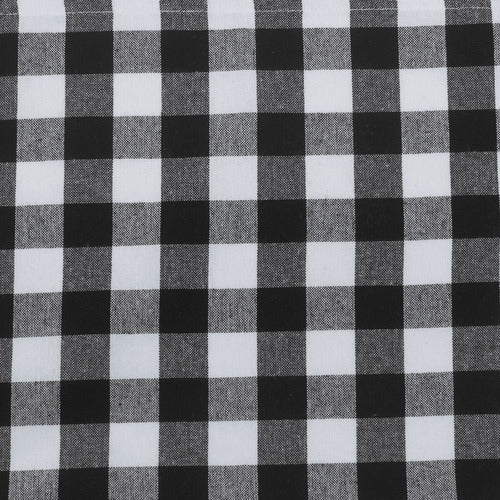 Cucina Gingham Rectangular Tablecloth - Black