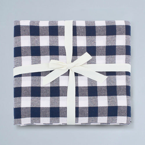 Cucina Gingham Rectangular Tablecloth - Navy