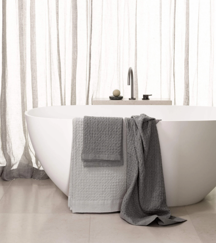 Waffle Smoke Hand Towel