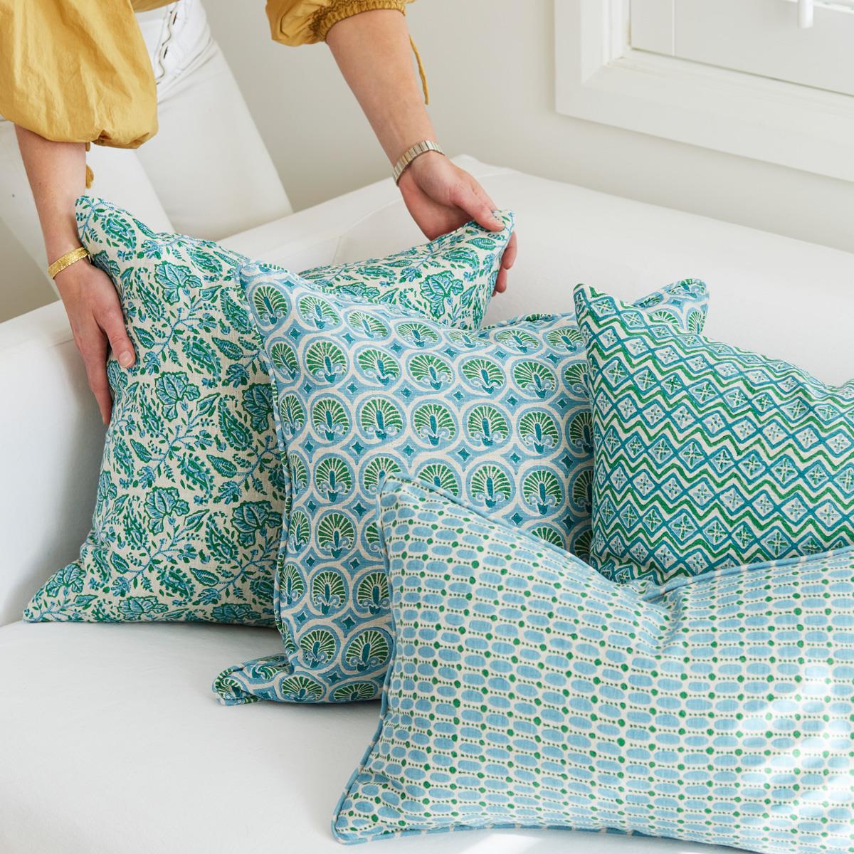 Chintz Emerald Cushion