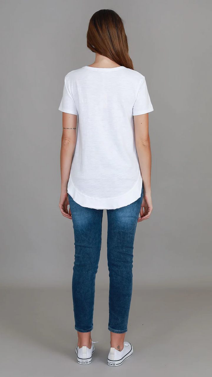 Lily Silver Star T Shirt - White