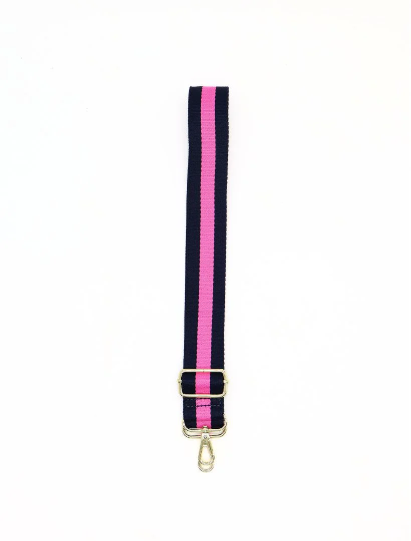 Webbing Bag Strap - Navy/Pink