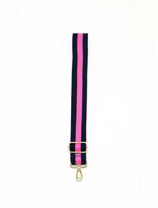 Webbing Bag Strap - Navy/Pink