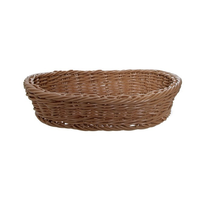 Oliver Wicker Hamper Basket Oval - Brown