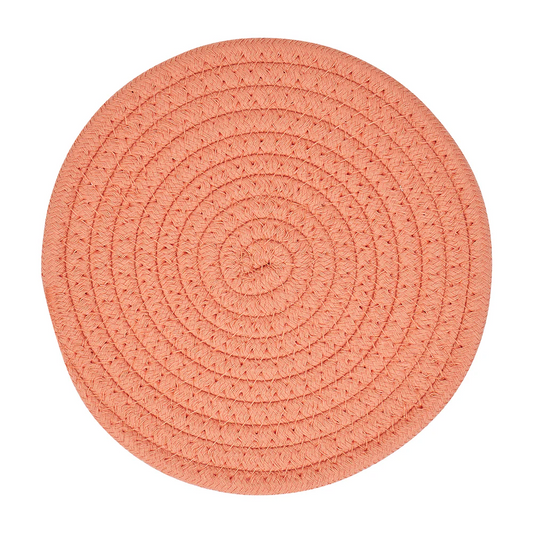 Large Rope Trivets - Coral