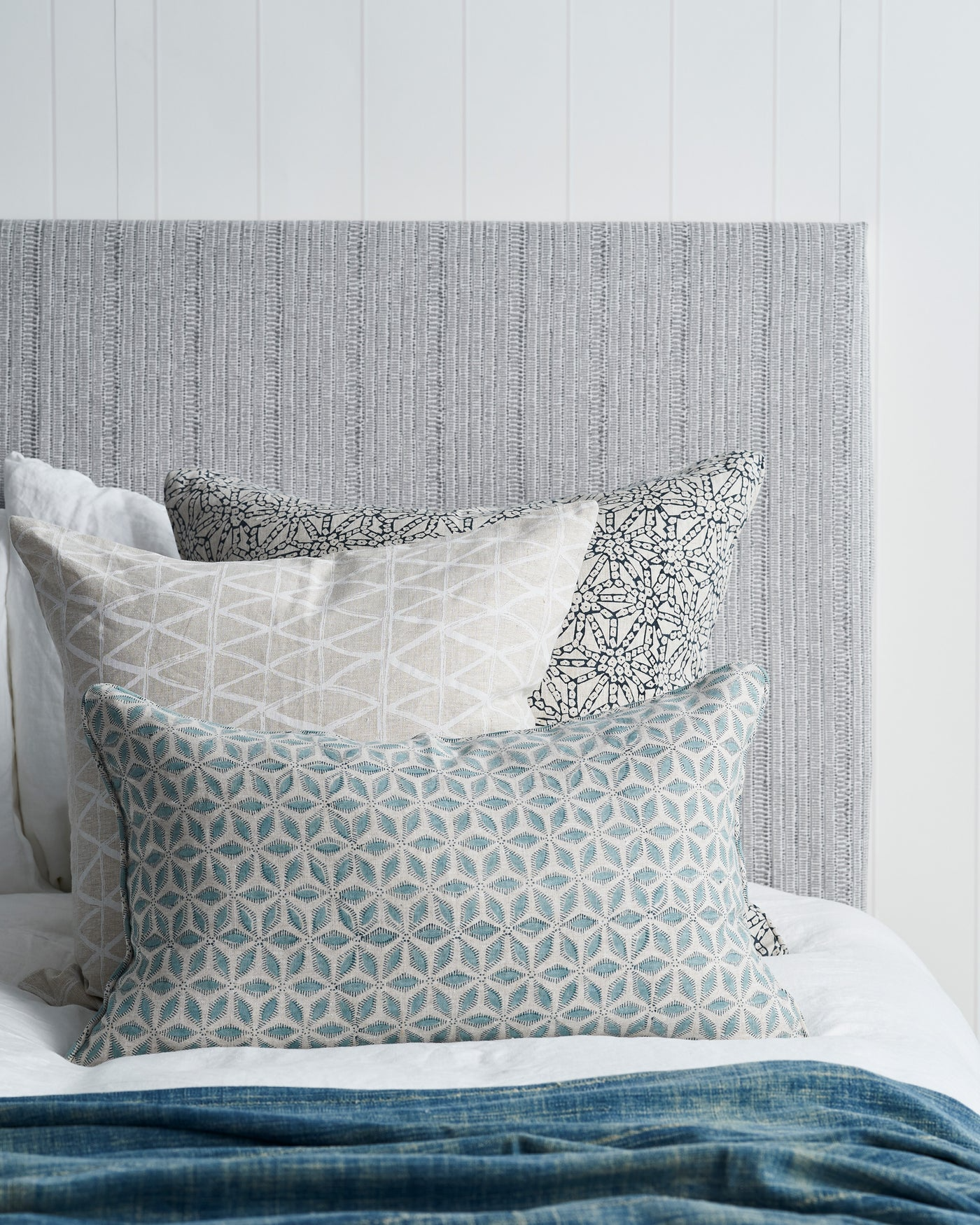 Hanami Light Blue Rectangle Cushion