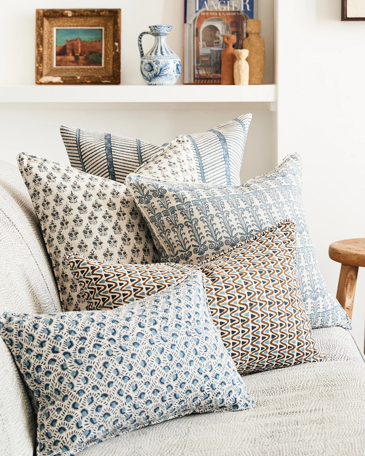Ordu Azure Rectangle Cushion