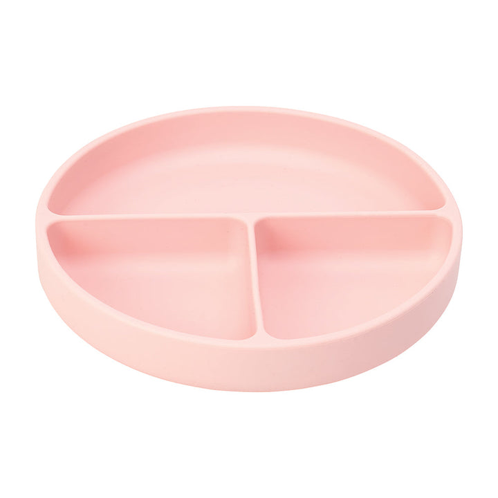 Silicone Suction Divided Plate - Blush Pink