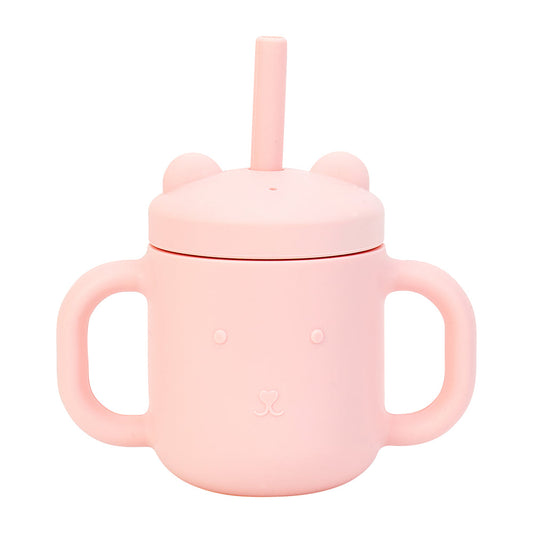 Mini Sippi Bear With Handles - Blush Pink