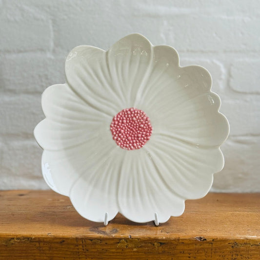 Flower Plate - White & Pink