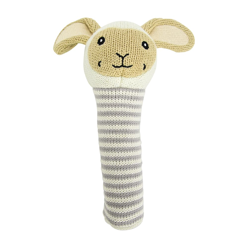 Hand Knit Rattle - Lamb