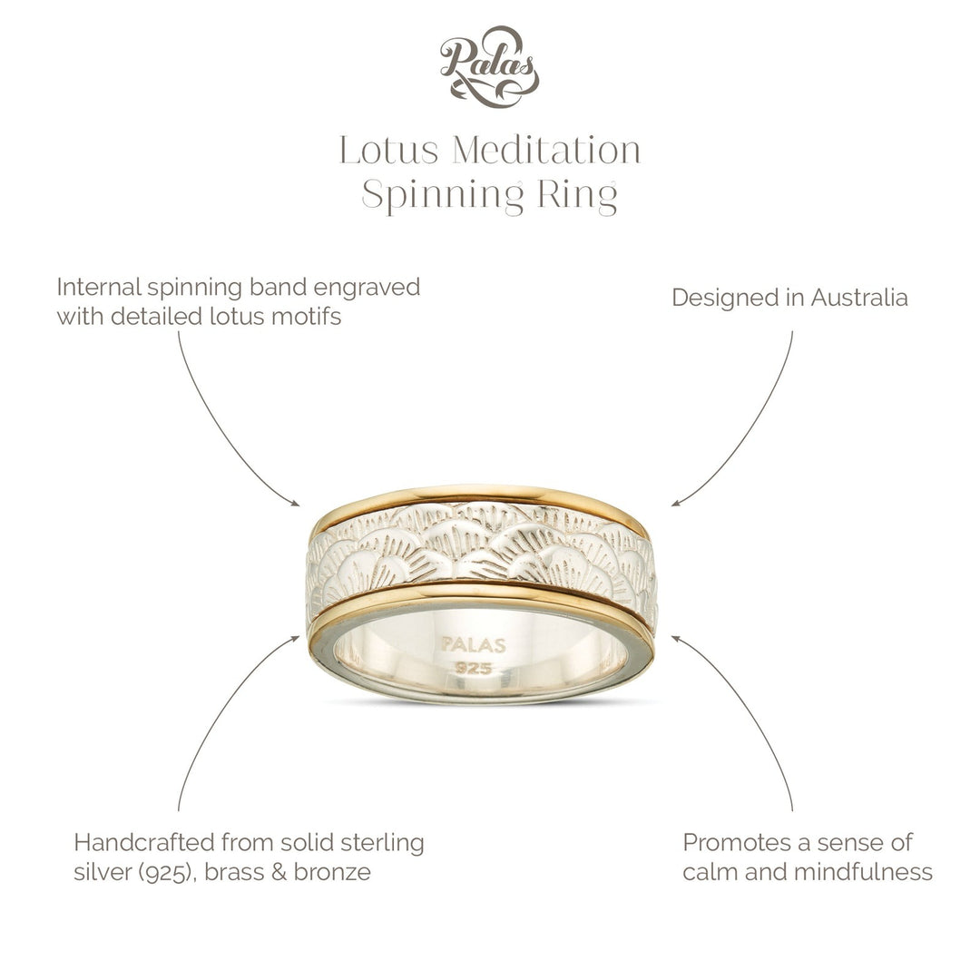 Lotus Meditation Spinning Ring