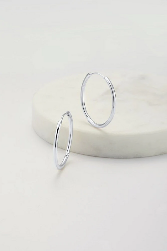 Delilah Hoop Large - Silver