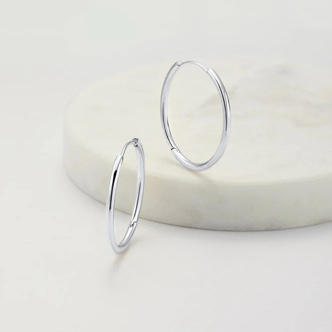 Delilah Hoop Large - Silver