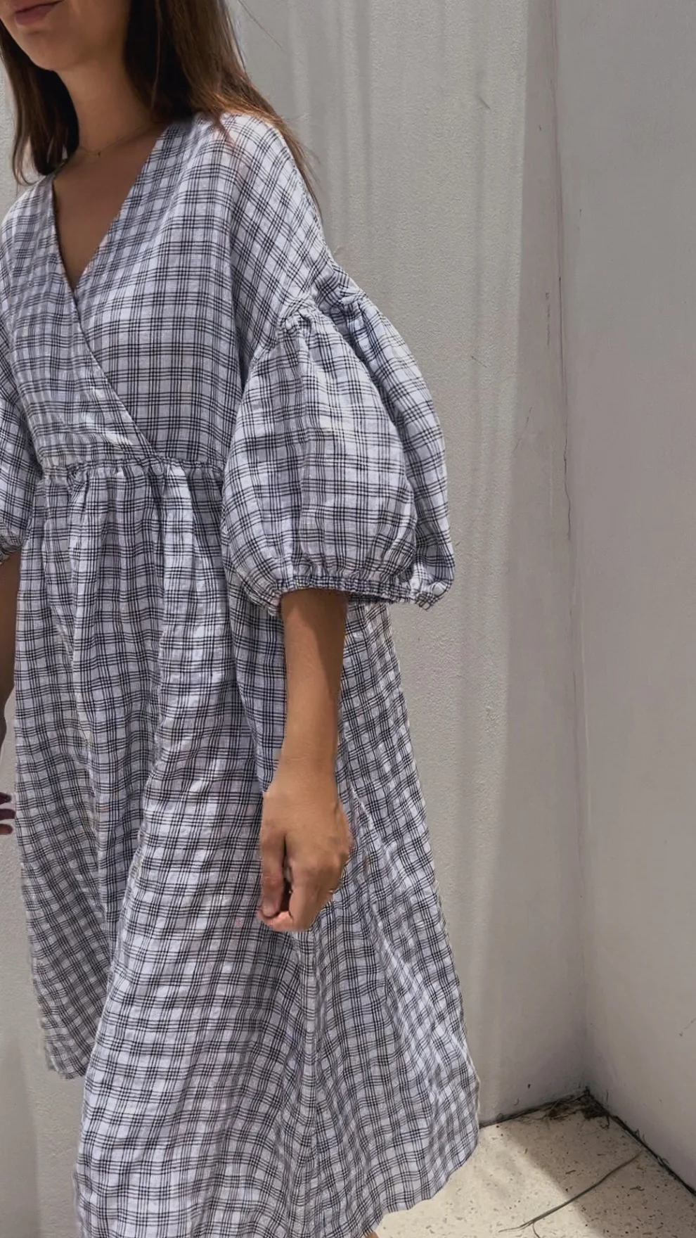 Harp Midi Dress - Plaid
