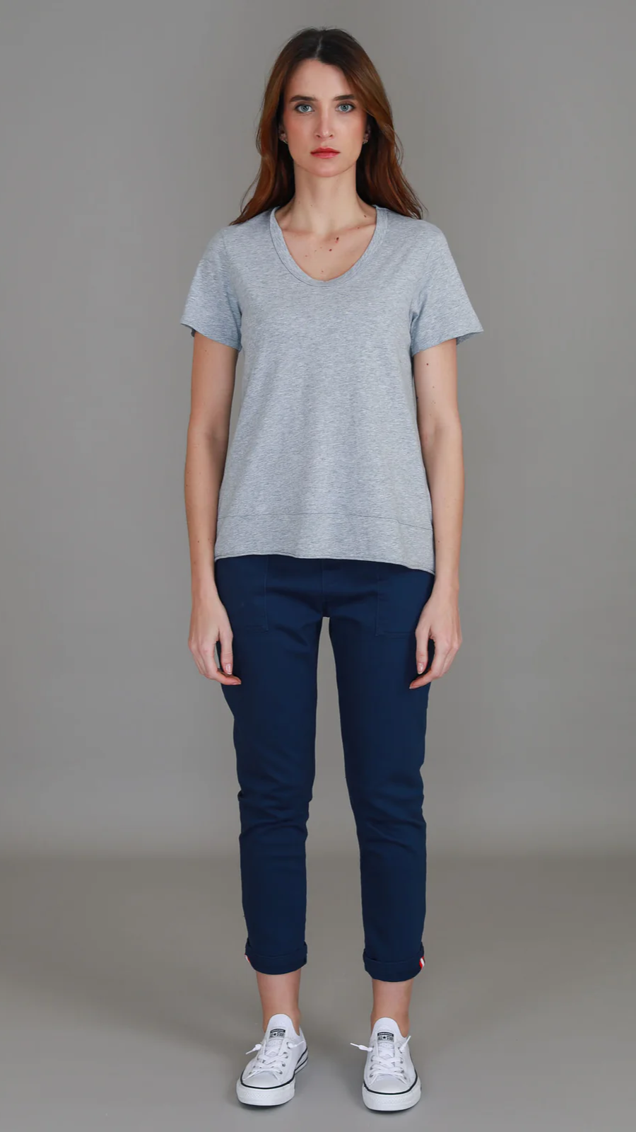 Austin Crew Neck Tee - Grey Marle