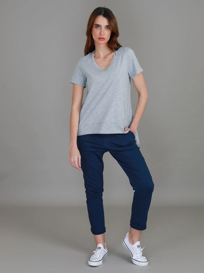 Austin Crew Neck Tee - Grey Marle