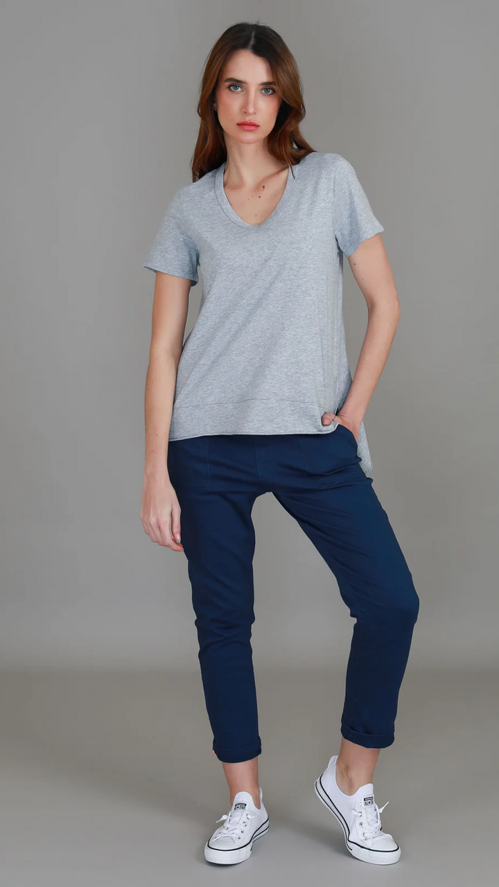 Austin Crew Neck Tee - Grey Marle