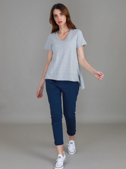 Austin Crew Neck Tee - Grey Marle
