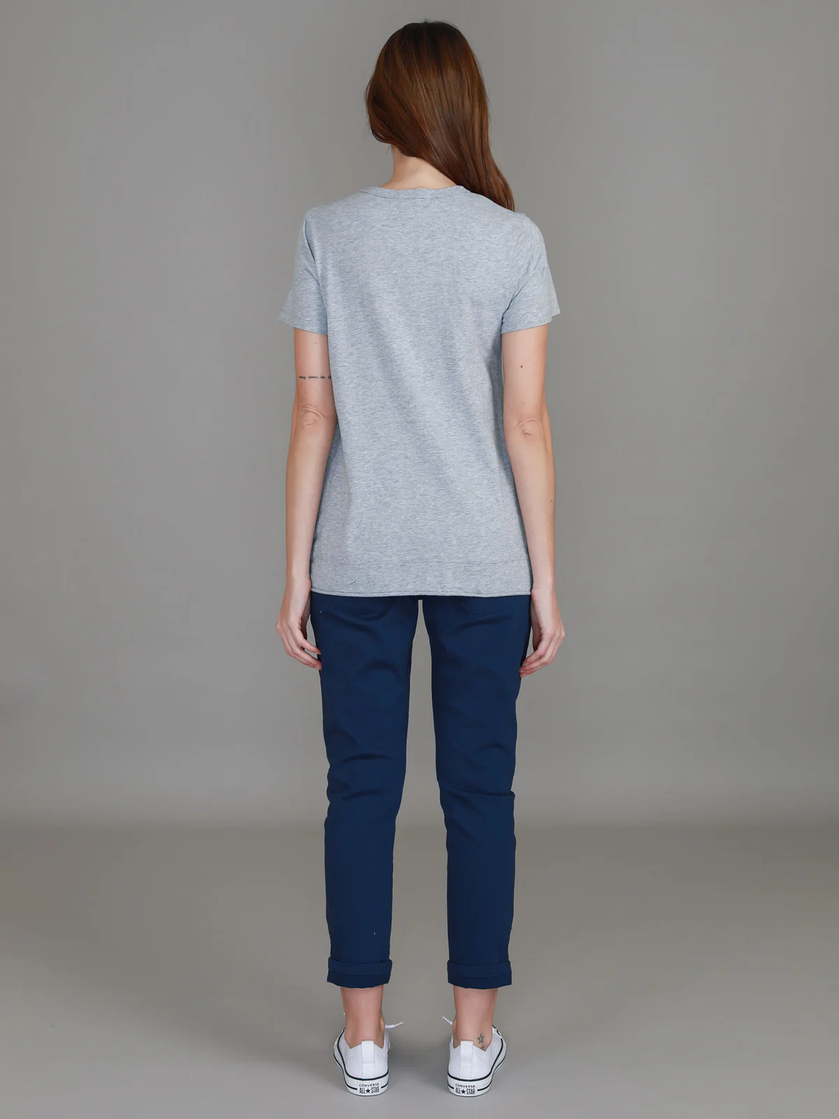 Austin Crew Neck Tee - Grey Marle