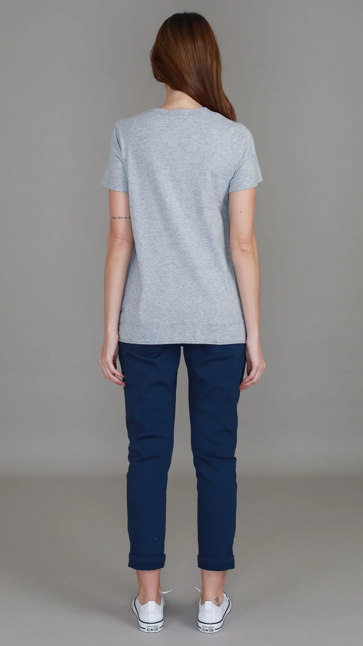 Austin Crew Neck Tee - Grey Marle