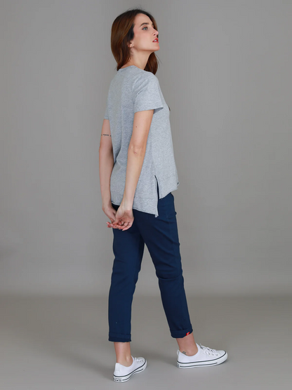 Austin Crew Neck Tee - Grey Marle