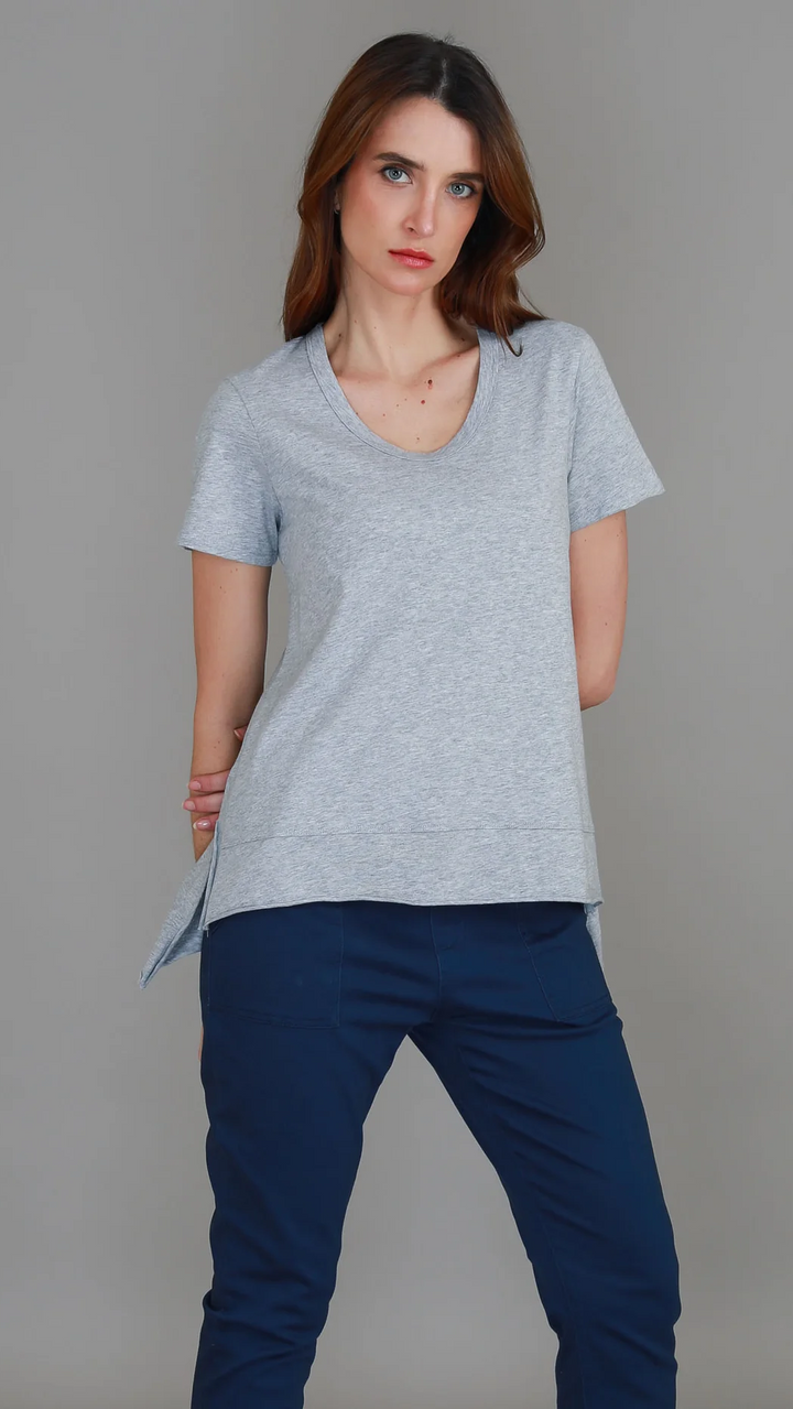 Austin Crew Neck Tee - Grey Marle