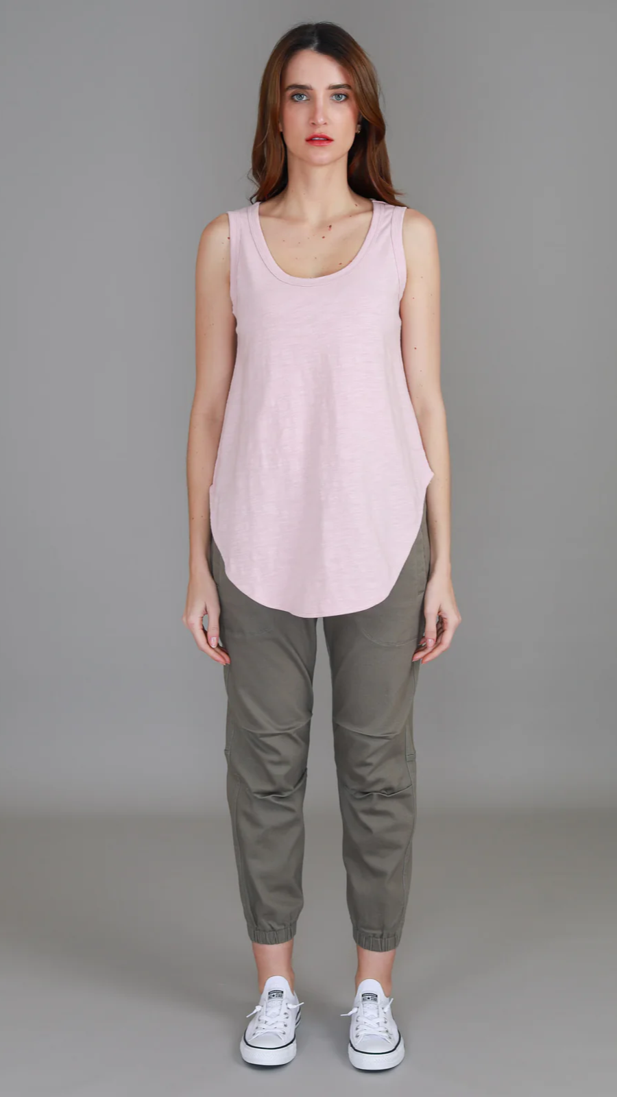 Fifi Tank Top - Blush Marle