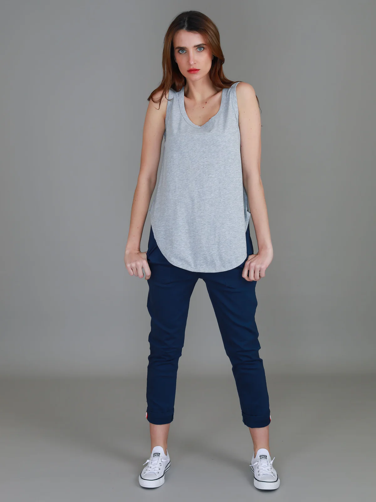 Fifi Tank Top - Grey Marle