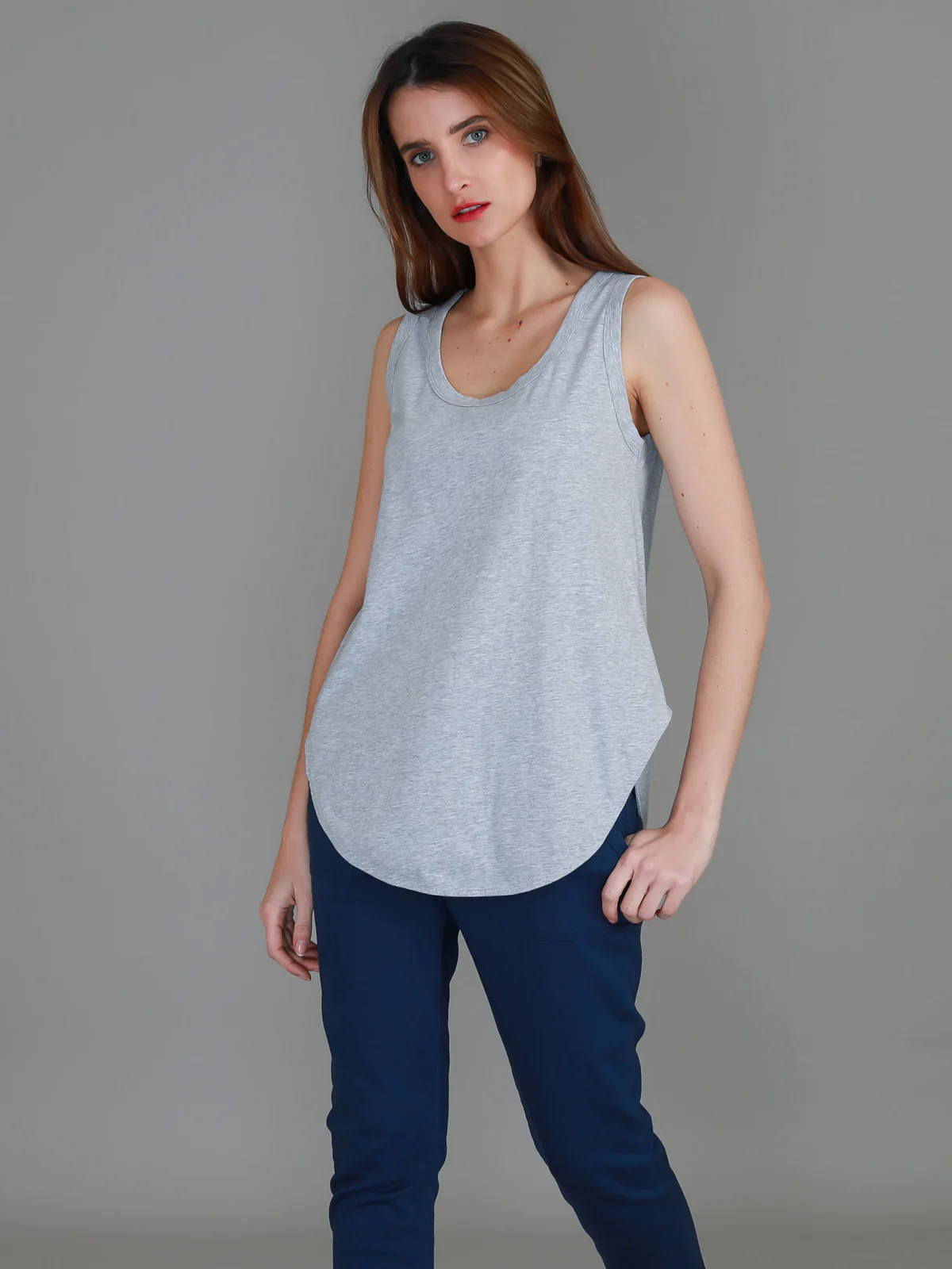Fifi Tank Top - Grey Marle