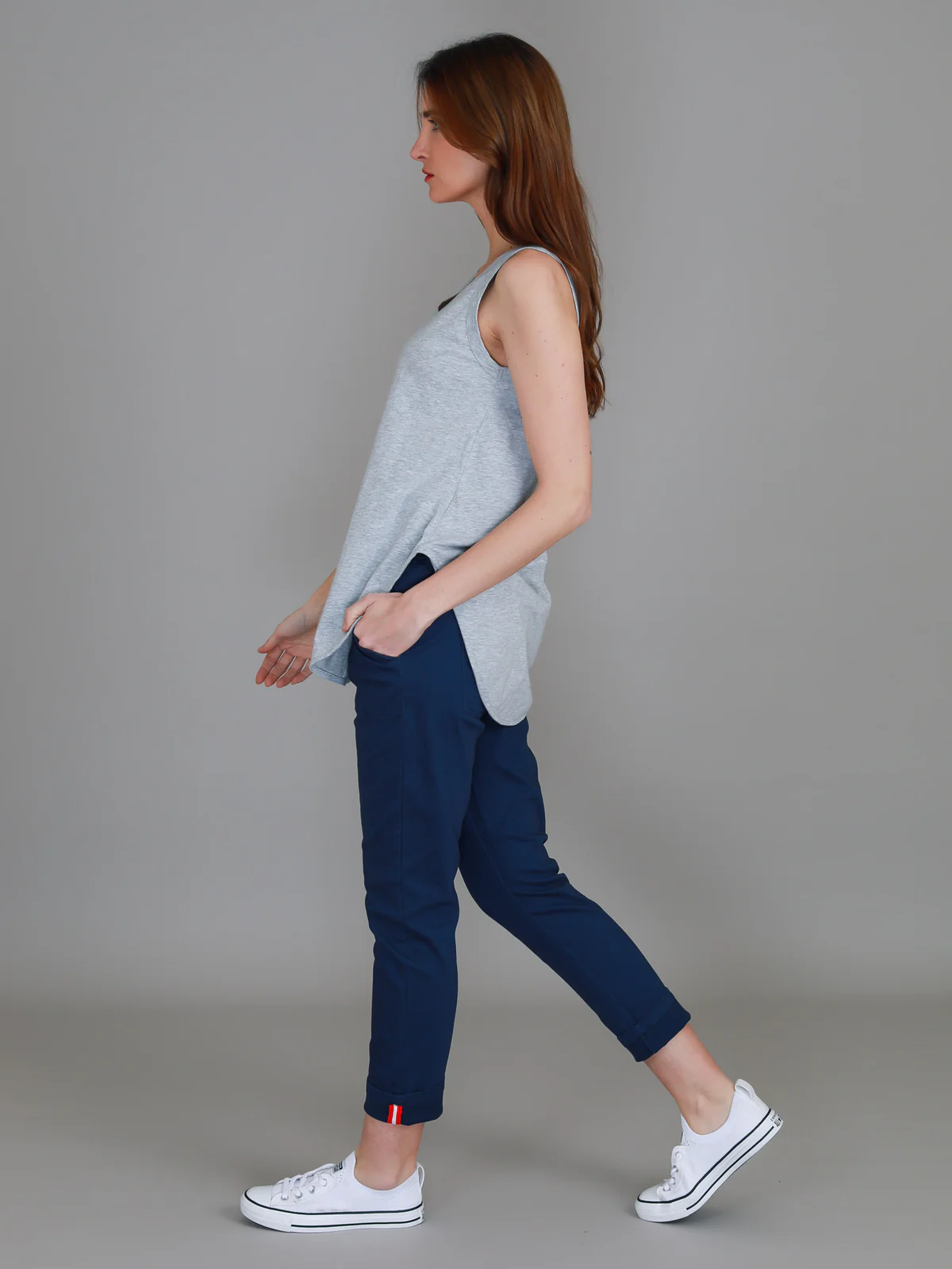 Fifi Tank Top - Grey Marle