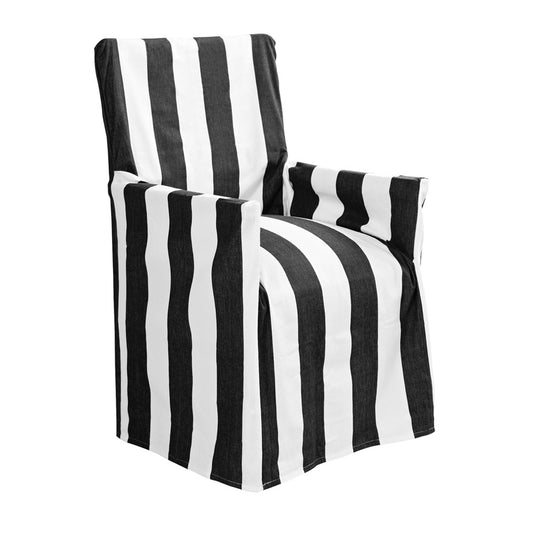 Outdoor Director Chair Cover - Black Stripe