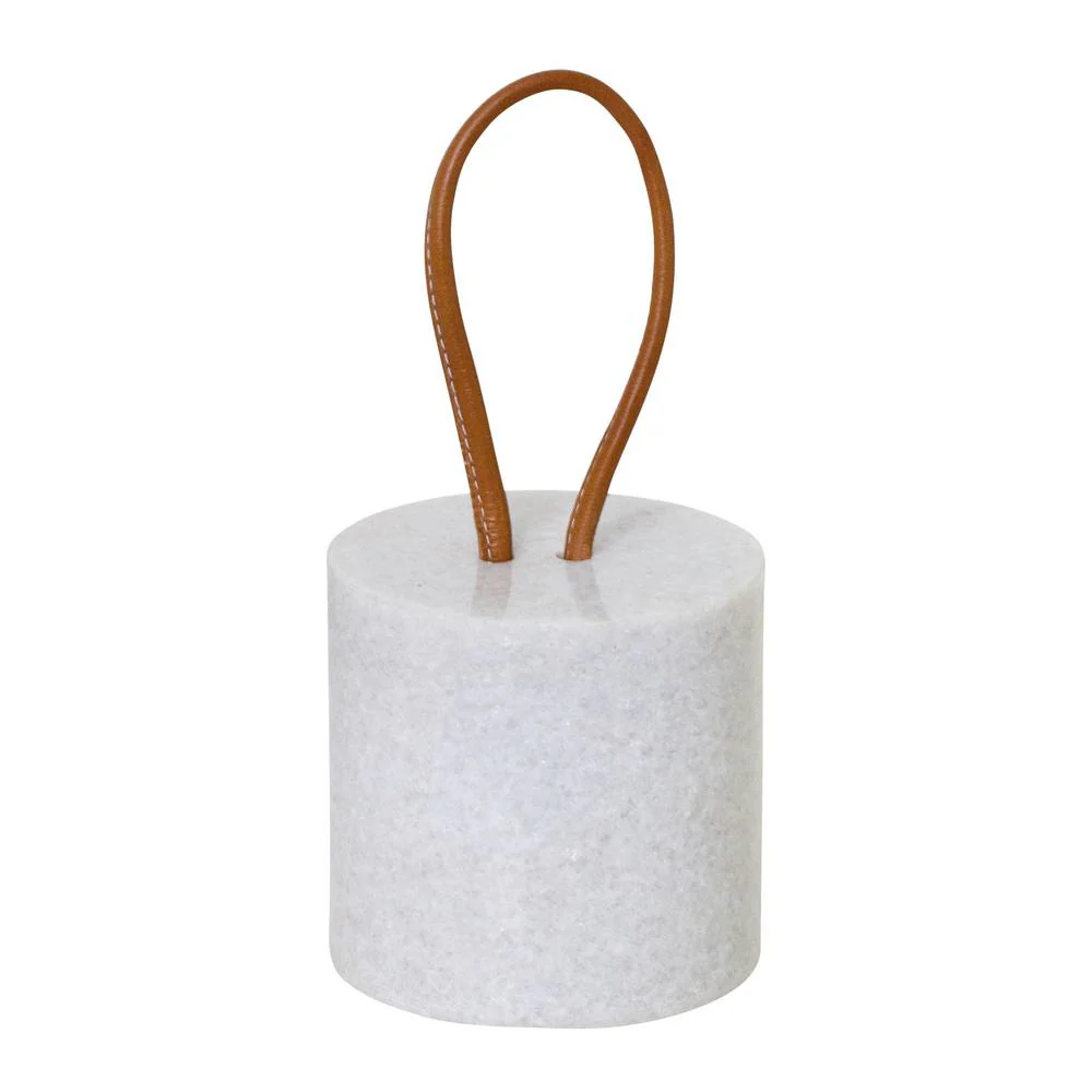 Enora Door Stop - White Marble