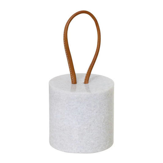 Enora Door Stop - White Marble
