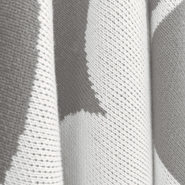 Abstract Knitted Throw - Taupe &amp; Ivory