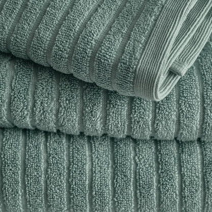 Alessia Cotton Bamboo Rib Bath Towel - Menthol