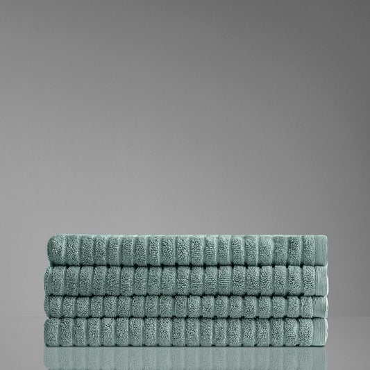 Alessia Cotton Bamboo Rib Hand Towel - Menthol